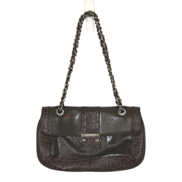 Judith Ripka BNWOT Grey Shoulder Bag with Chain Strap - Picture 7 of 11